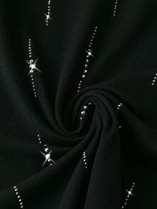 GlowEve Women's Casual Elegant Rhinestone Decor Tank Top, Suitable For Spring/Summer Commuting - Black - View 3