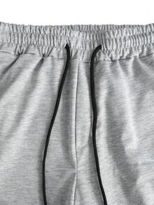 Manfinity Homme 2pcs Men's Elastic Waist Contrast Color Shorts Set - Multicolor - View 4
