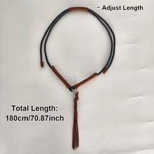 1Pc Handmade Braided Horse Neck Collar With Tassel, Decorative Equestrian Neck Strap For Riding & Training, Durable & Stylish Horse Tack Accessory For Show, Trail, Or Daily Use. - O-ring - View 4