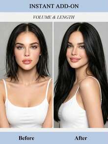 Ekstensi Rambut Weft Butterfly Rambut Manusia Tanpa Lem Lubang PU Genius Hand Tid Lurus #1B, Ekstensi Rambut Weft Lubang XO Injeksi Ganda Weft Tab Ganda Tak Terlihat Pemasangan Aman Perpaduan Tanpa Celah, Kompatibel Dengan Semua Jenis Rambut - Penggunaan Salon & Rumah - S1B - View 9
