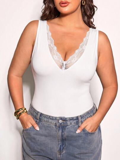 SHEIN BASICS Plus Size Bodysuits