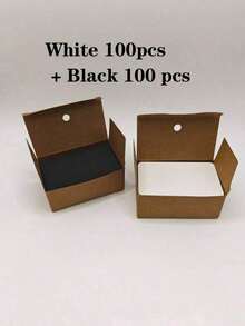 200/100pcs Blank Cards, DIY Doodle, Pinyin Flashcards, Rounded Corner Kraft Paper English Vocabulary Cards, Memo Cards, For Message And Business Card - multicolor - View 20
