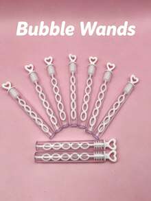 MINKOJA Heart-Shaped Porous Mini Bubble Wand, Wedding Love Bubble Wand, Party Gift, Suitable For Weddings, Parties And Celebrations (Bubble Solution Not Included) - White heart - View 10