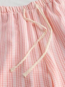 GlowEve Women's Casual Girlisim Pastal Drawstring Waist Pants Golf Autumn - Pink - View 7