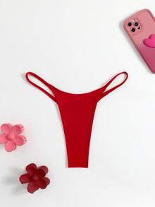 Swim Vcay Back To School Women's Summer Red & Leopard Print 2-Piece Spaghetti Strap T-Shirt Swimwear Set - Multicolor - View 4