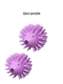1/2PCS Durable Plastic Hedgehog Ball Dog Chew Toy Spiky Teeth Cleaning Massage Gum Health Interactive Fetch Play No Battery Needed For Small Medium Large Dogs Pet Supplies - Multicolor - View 14