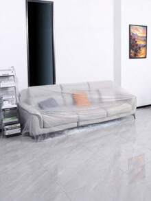 Disposable Furniture Dust Cover, Extra-Large Bed Cover, Elastic Drawstring Dust Cover, Suitable For Home Decoration, Travel, And Cleaning, Designed For Dustproofing And Dirt Blocking - Clear - View 8