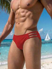 Surfspeed 2026 Spring Summer New Men's Hollow Out Casual Active Active Beach Swimming Trunks Red - Red - View 4