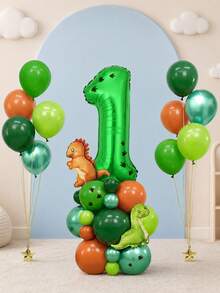 MINKOJA MINKOJA 41pcs Dinosaur Balloon Set With T-Rex Foil Balloons For Birthday Party Decorations, BabyShower, Party Supplies - View 3