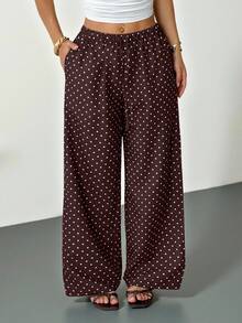 SHEIN PETITE 黑色性感復古蕾絲女款褲襪，適合派對與外出穿著 - 棕色 - 查看 3