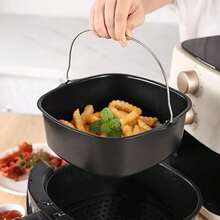 1pc Non-Stick Air Fryer Baking Tray Basket, Suitable For Pizza, Cake And Various Foods, Dishwasher , Easy To Clean - A - View 3