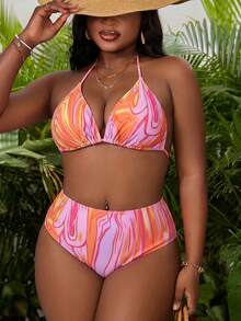 Slaydiva 2026 New Sexy Plus Size Bikini Set For Beach Vacation Party - Multicolor - View 5