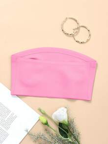 SHEIN Women's Seamless Wireless Bra Without Padding Or Underwire - Pink - View 8
