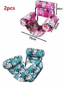 1PC/2PCS Heavy Duty Inflatable Pool Floats Adult, Inflatable Pool Lounge Chairs For Adults With Tropical Leaf Design, Party Summer Water Beach Lake Fun, Beach Relaxation | Vibrant Design | Comfortable Mesh, Beach Chairs For Adults - Multicolor - View 12