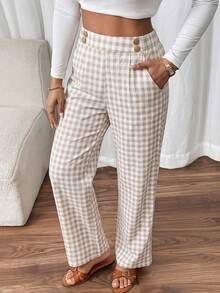 Serisse Women's Elegant Straight-Leg Pants With Double Buckle, Suitable For Commuting - Multicolor - View 9