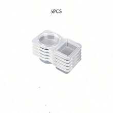 10PCS Double Compartment Condiment Container Reusable Snack Container 2 Condiment Containers With Lids Snack Pack Container Sauce Containers Condiment Containers With Used For Take-Out Condiments, School Supplies - Multicolor - View 10
