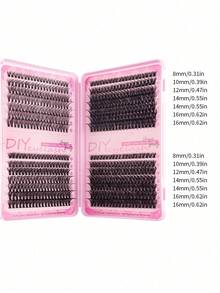 560pcs DIY Lash Clusters 30D-80D Faux Mink Individual Lashes, D Curl Natural Fluffy Wispy Reusable Easy Wear For DIY Eyelash Extension Look - D - View 2