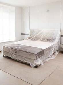 Disposable Furniture Dust Cover, Extra-Large Bed Cover, Elastic Drawstring Dust Cover, Suitable For Home Decoration, Travel, And Cleaning, Designed For Dustproofing And Dirt Blocking - Clear - View 4