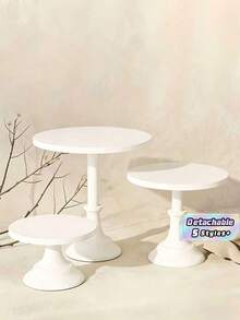 European Style Metal High Foot Tray Wedding Party Decorative Pedestal Stand Gold Silver Ornate Centerpiece Riser For Tabletop Vase Candle Holder Display - Multicolor - View 1