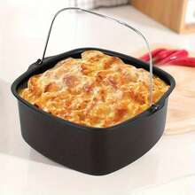 1pc Non-Stick Air Fryer Baking Tray Basket, Suitable For Pizza, Cake And Various Foods, Dishwasher , Easy To Clean - A - View 4