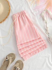 GlowEve Women's Casual Girlisim Pastal Drawstring Waist Pants Golf Autumn - Pink - View 5