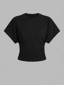 Airaco Women's Solid Color Fitted Cropped Crew Neck Top - Multicolor - View 4