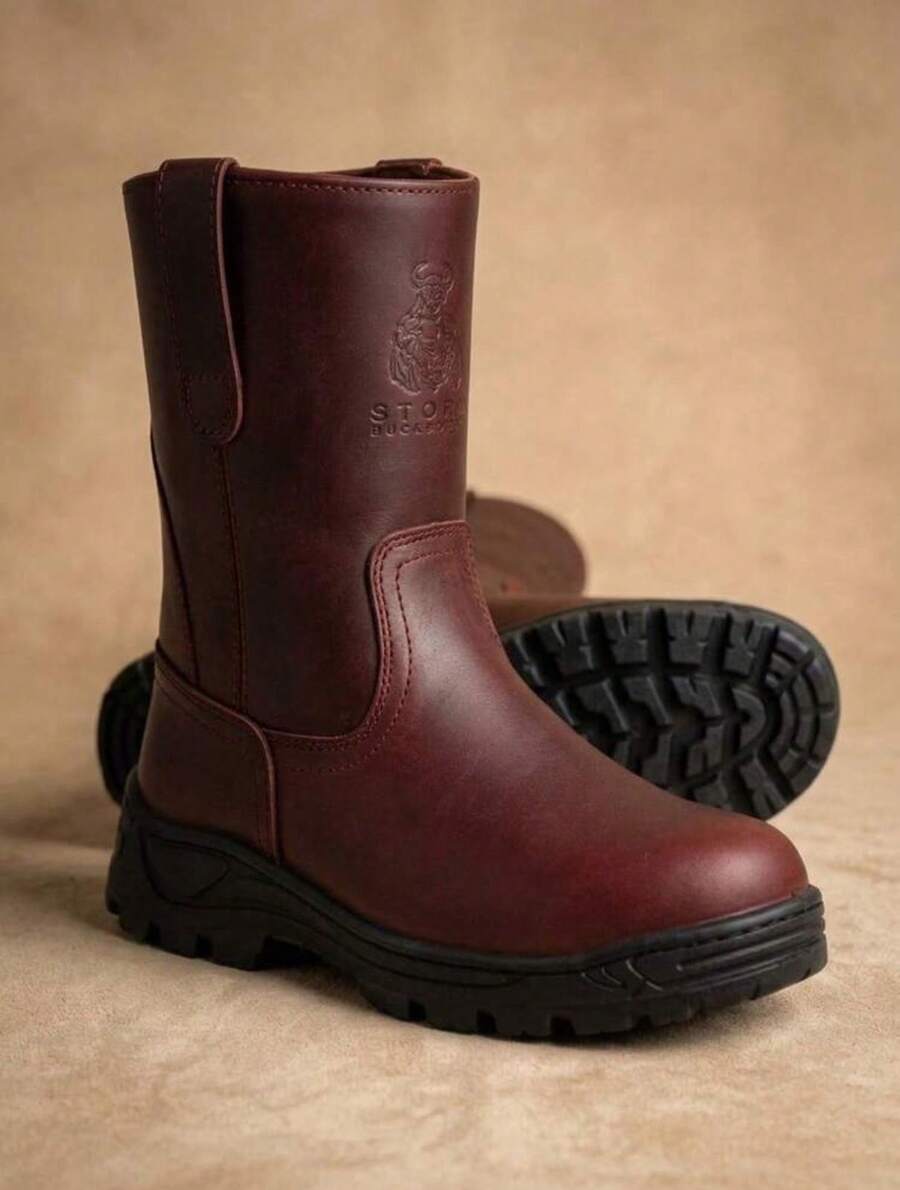 STORM Industrial Work Boot Wellington Type Of High Strength And Maximum Comfort - Vino - 查看 1
