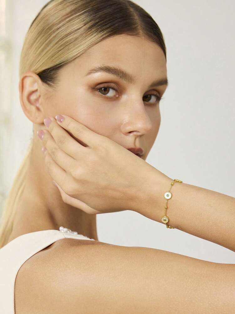 18K GOLD PLATED ROUND BRACELET