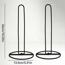 1/2Pcs Metal Paper Towel Holder, Suitable For Kitchen Countertop, Bar, And Dining Table, Fits Standard And Jumbo Rolls Paper Towel Holders For Standard And Large Size Rolls Tissue Box, Tissue Holder, Napkin Holder, Toilet Paper Holder - Black - View 7
