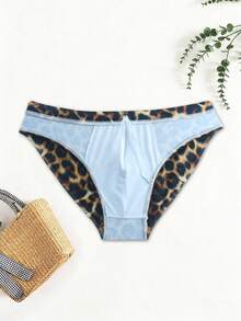 Manfinity KASUA Men's Summer Vacation Beach Leopard Print Briefs - Multicolor - View 3