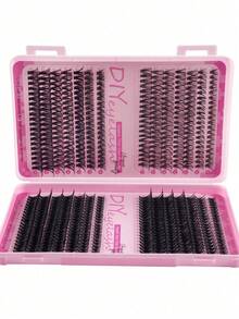 560pcs DIY Lash Clusters 30D-80D Faux Mink Individual Lashes, D Curl Natural Fluffy Wispy Reusable Easy Wear For DIY Eyelash Extension Look - D - View 7