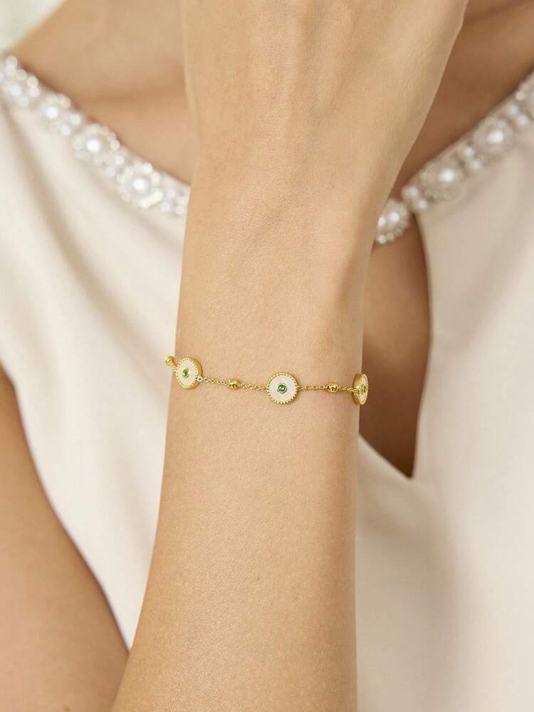 18K GOLD PLATED ROUND BRACELET