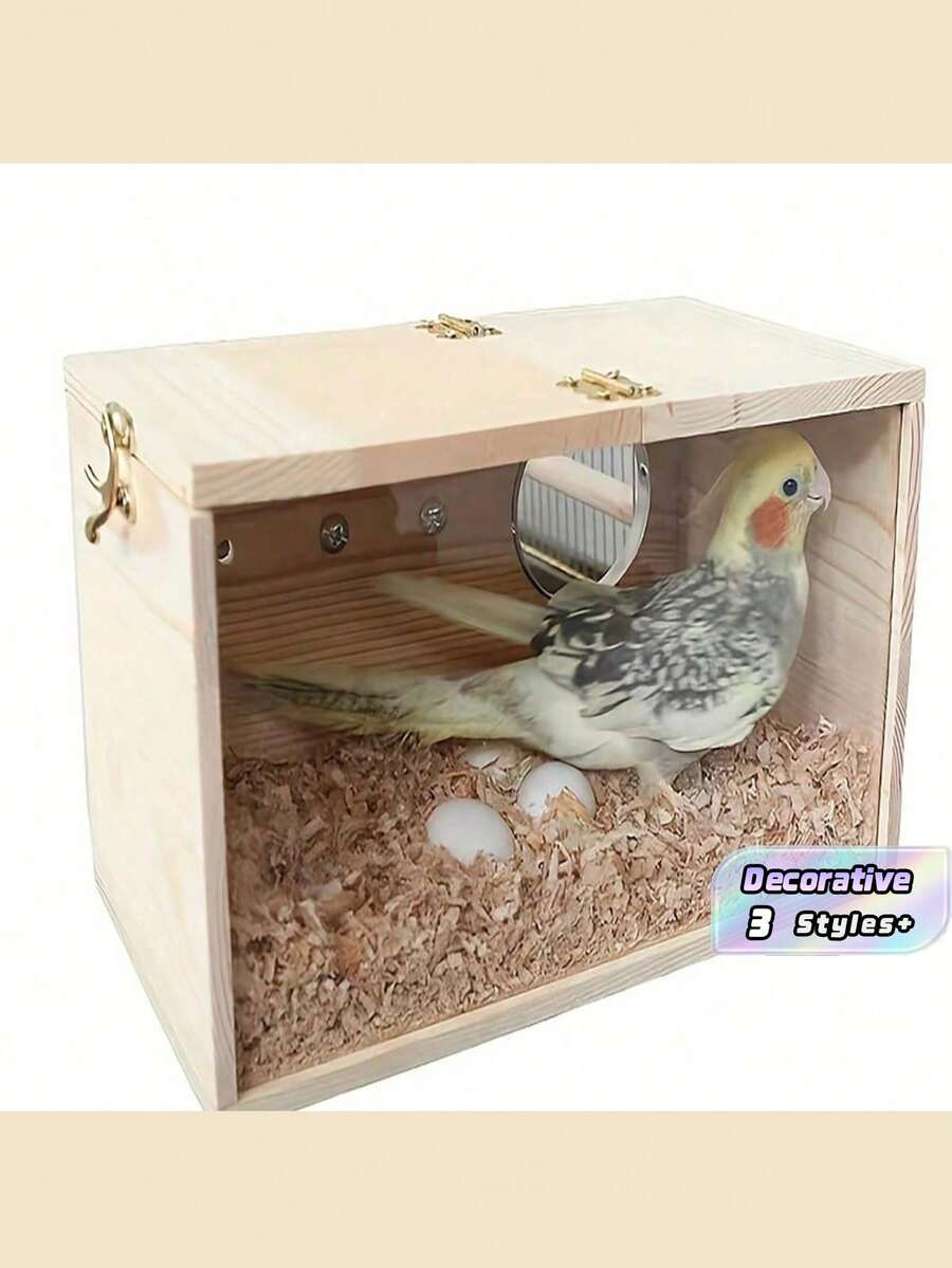 SHEIN 1 chiếc nhà chim trang trí ngoài trời, trong suốt, màu sắc và kiểu dáng ngẫu nhiên, thích hợp cho vẹt và các loài chim nhỏ đến trung bình khác. - Nhiều màu - Xem 1
