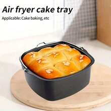 1pc Non-Stick Air Fryer Baking Tray Basket, Suitable For Pizza, Cake And Various Foods, Dishwasher , Easy To Clean - A - View 7