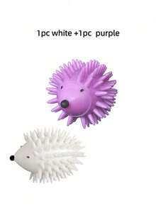 1/2PCS Durable Plastic Hedgehog Ball Dog Chew Toy Spiky Teeth Cleaning Massage Gum Health Interactive Fetch Play No Battery Needed For Small Medium Large Dogs Pet Supplies - Multicolor - View 16