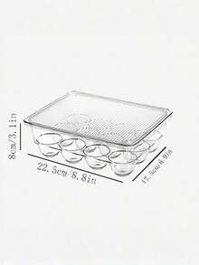 1 Rak Penyimpanan Telur PET Berbagai Ukuran, Organizer Telur Transparan untuk Kulkas, Wadah Pelindung Telur yang Dapat Ditumpuk, Cocok untuk Ruang Penyimpanan, Kulkas, dan Dapur. - Clear - View 4