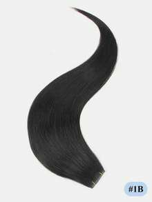Ekstensi Rambut Weft Butterfly Rambut Manusia Tanpa Lem Lubang PU Genius Hand Tid Lurus #1B, Ekstensi Rambut Weft Lubang XO Injeksi Ganda Weft Tab Ganda Tak Terlihat Pemasangan Aman Perpaduan Tanpa Celah, Kompatibel Dengan Semua Jenis Rambut - Penggunaan Salon & Rumah - S1B - View 3