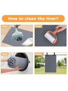 2Pcs Washable Non-Slip Absorbent Quick-Dry Reusable Pee Pad For Hamster & Rabbit – Small Pet Urine Mat Bedding, All-Season - Grey - View 10