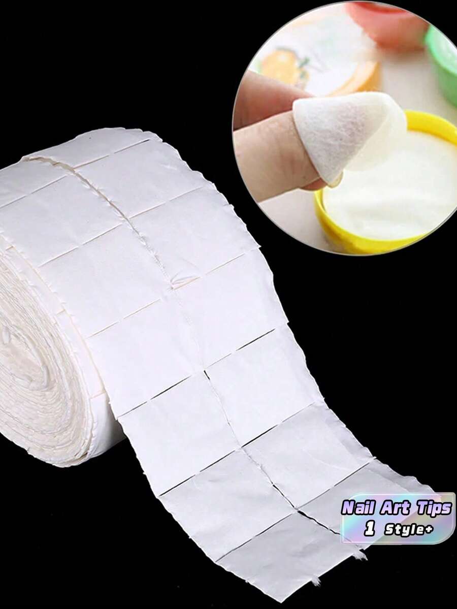 500 almohadillas de limpieza blancas para quitar esmalte de uñas y gel, toallitas para manicura y limpieza de uñas, almohadillas sin pelusa, suministros para uñas - Blanco - Ver 1