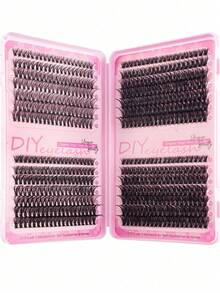 560pcs DIY Lash Clusters 30D-80D Faux Mink Individual Lashes, D Curl Natural Fluffy Wispy Reusable Easy Wear For DIY Eyelash Extension Look - D - View 4