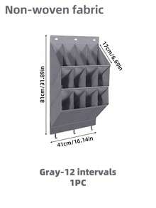 1pc Door Shoe Storage Bag, 6-Layer 8-Layer Door Rear Shoe Rack, Suitable For Multiple Pairs Of Shoes, Large Deep Pocket Hanging Shoe Storage, Can Store Wardrobe, Dormitory, RV, Narrow Door-Gray Door Shoe Storage Bag, With Large Deep Pocket, Narrow Shoe Rack For Door Hanging Boots Storage, Black Door Shoe Storage 12 Large Pocket Shoe Storage Bag Shoe Rack Door Wardrobe Shoe Storage Rack Suitable For Walls, Dormitory And Narrow Door Storage Shoe Rack - Multicolor - View 14