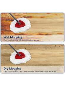 2Pcs /5Pcs Spin Mop Replacement Heads Microfiber Refill Washable Reusable For Home Floor Cleaning - multicolor - View 2