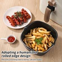 1pc Non-Stick Air Fryer Baking Tray Basket, Suitable For Pizza, Cake And Various Foods, Dishwasher , Easy To Clean - A - View 5