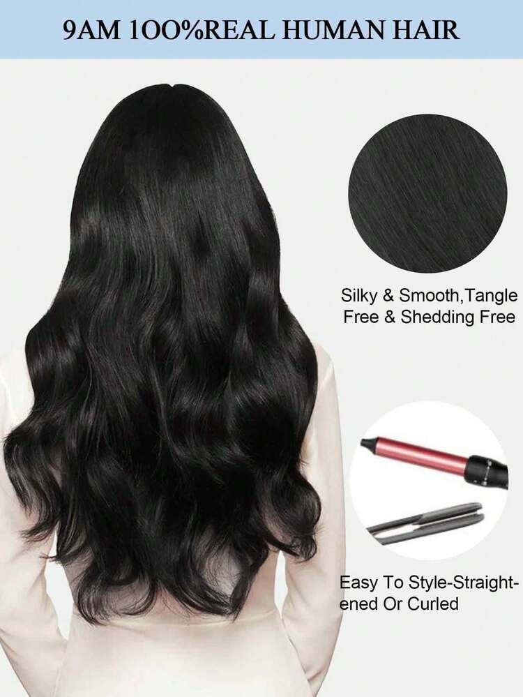 Tóc nối Butterfly Weft không cần keo, lỗ PU, kiểu dáng thẳng, buộc tay tinh xảo #1B, tóc nối Double Inject XO Hole Weft, kiểu dáng vô hình với hai tab cài, gắn chắc chắn, hòa quyện liền mạch, phù hợp với mọi loại tóc - Sử dụng tại salon và nhà. - S1B - Xem 12