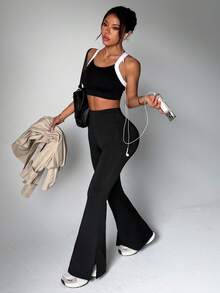 SHEIN Dewbera Quần Thể thao Nữ - màu đen - Xem 8
