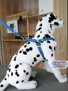 1 Set Colorful Pet Dog Harness And Leash, Adjustable Fashion Walking Vest For Small & Medium Dogs, Outdoor Reflective Puppy Harness & Leash Set, Stylish Dog Walking Gear - Multicolor - View 1