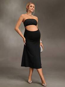 Cheriluna Maternity Trang phục chụp ảnh bà bầu - màu đen - Xem 7
