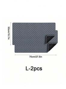 2Pcs Washable Non-Slip Absorbent Quick-Dry Reusable Pee Pad For Hamster & Rabbit – Small Pet Urine Mat Bedding, All-Season - Grey - View 12