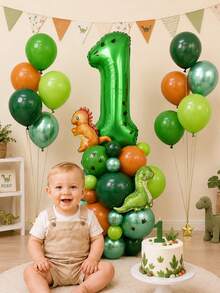 MINKOJA MINKOJA 41pcs Dinosaur Balloon Set With T-Rex Foil Balloons For Birthday Party Decorations, BabyShower, Party Supplies - View 5
