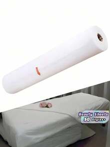 50pcs/Roll Disposable Bed Sheets - Made Of Non-Woven Fabric, Unscented, Size 70x53cm, Suitable For Beauty Salons, Spas, Massage Tables, Tattoo Studios, Massage Table Covers | Soft Texture | One-Time Use Fabri - Multicolor - View 1